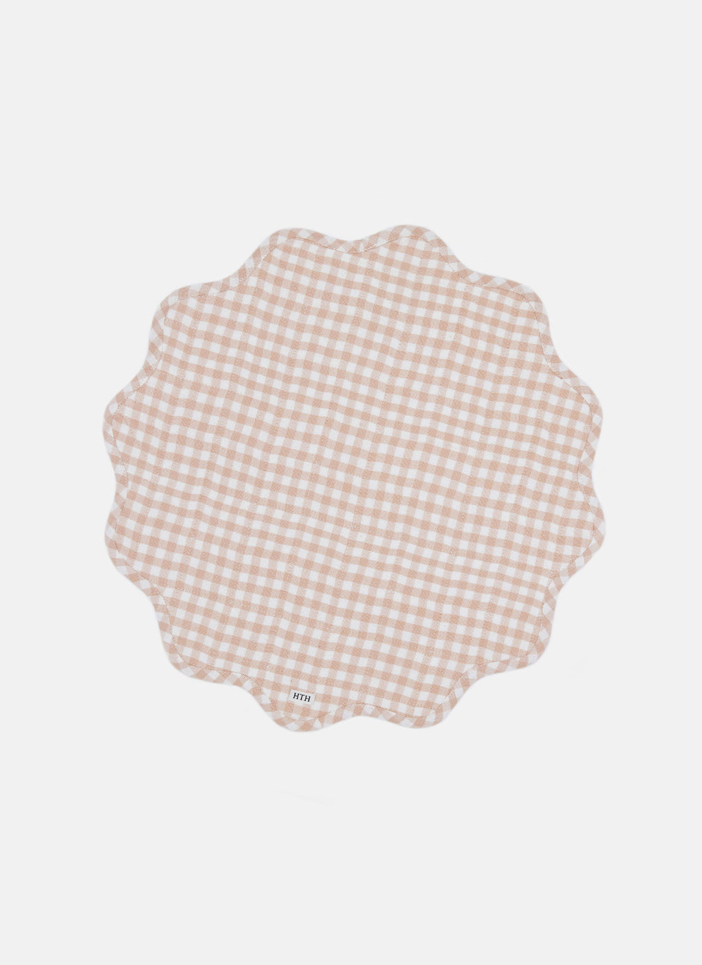 MINI GINGHAM - Blush Scalloped Edge Placemat