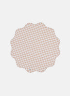MINI GINGHAM - Blush Scalloped Edge Placemat