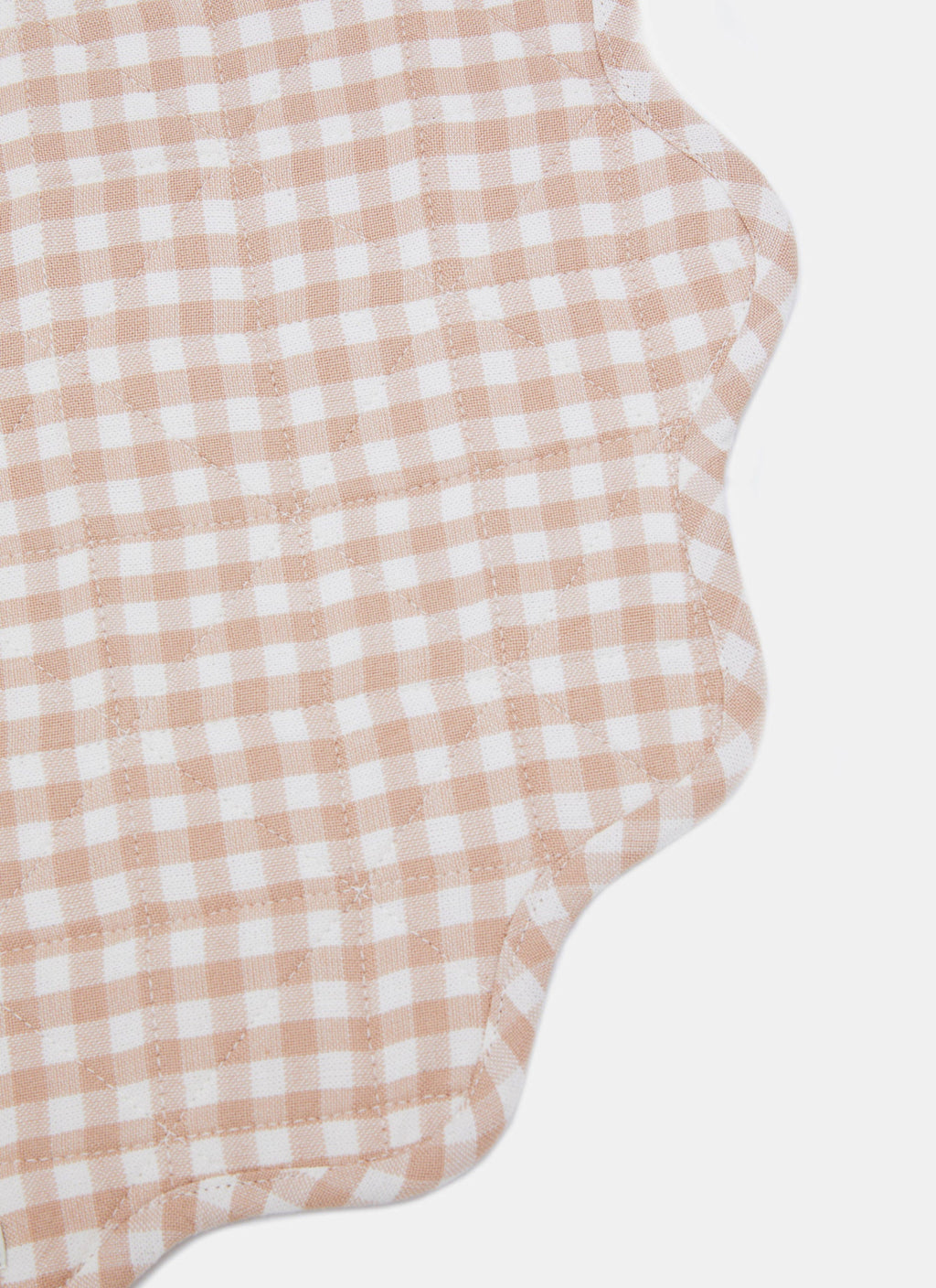 MINI GINGHAM - Blush Scalloped Edge Placemat