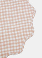 MINI GINGHAM - Blush Scalloped Edge Placemat
