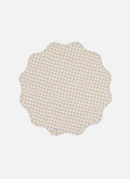 MINI GINGHAM - Cream Scalloped Edge Placemat