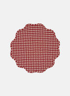 MINI GINGHAM - Red Scalloped Edge Placemat