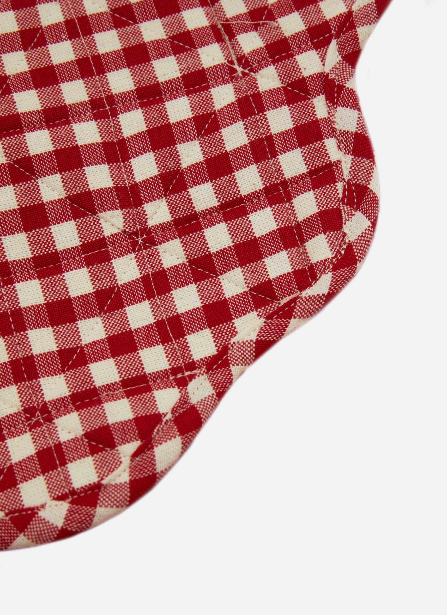 MINI GINGHAM - Red Scalloped Edge Placemat