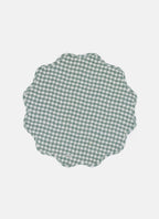MINI GINGHAM - Sage Scalloped Edge Placemat