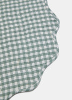 MINI GINGHAM - Sage Scalloped Edge Placemat