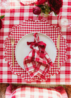 ANNABELLE PLAID - Red Napkins