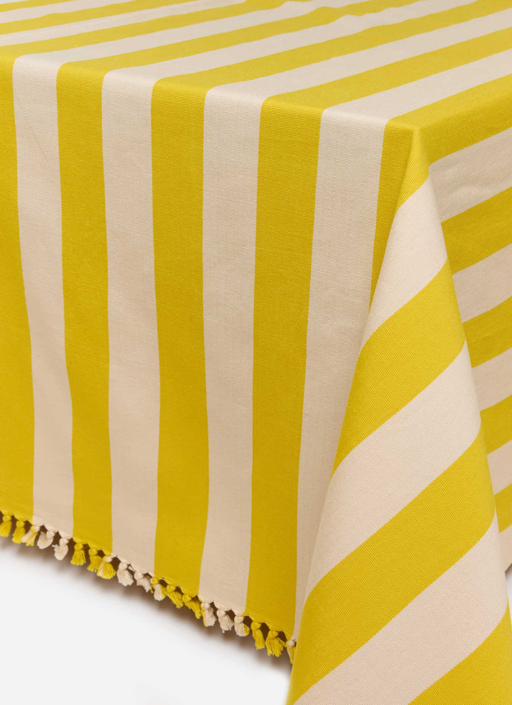 HTH x Domino WIDE STRIPE - Lemon & Sand Tablecloth
