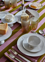 HTH x Domino MEDIUM STRIPE - Lilac & Moss Napkins