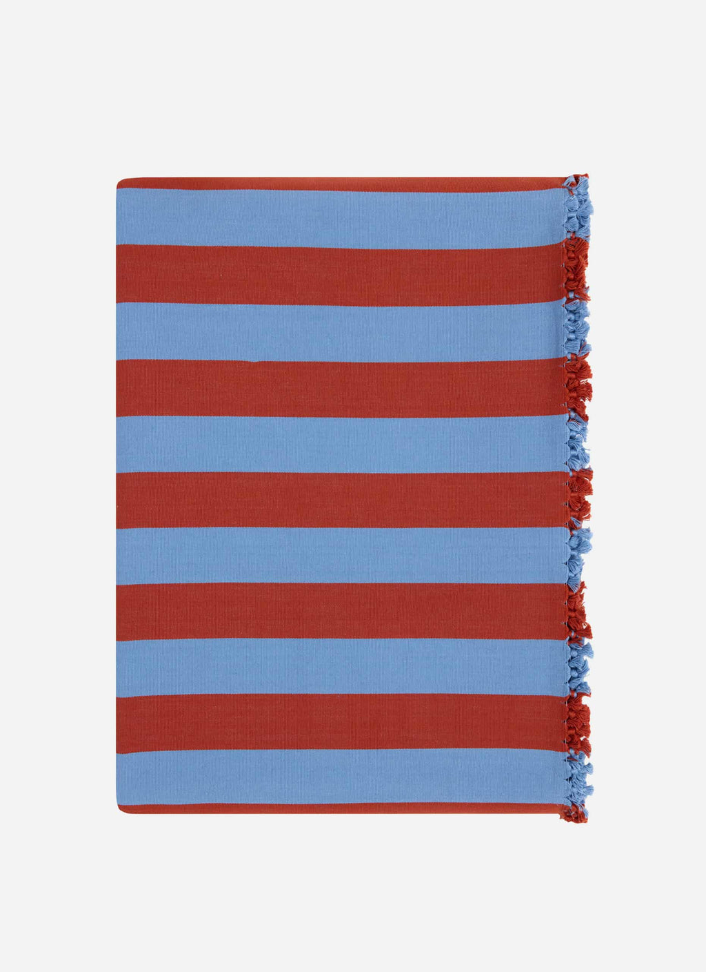 HTH x Domino WIDE STRIPE - Tomato & Blue Tablecloth
