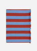 HTH x Domino WIDE STRIPE - Tomato & Blue Tablecloth