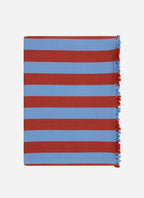HTH x Domino WIDE STRIPE - Tomato & Blue Tablecloth