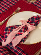 HTH x NICKEY KEHOE - Alexandra Plaid Navy Napkins