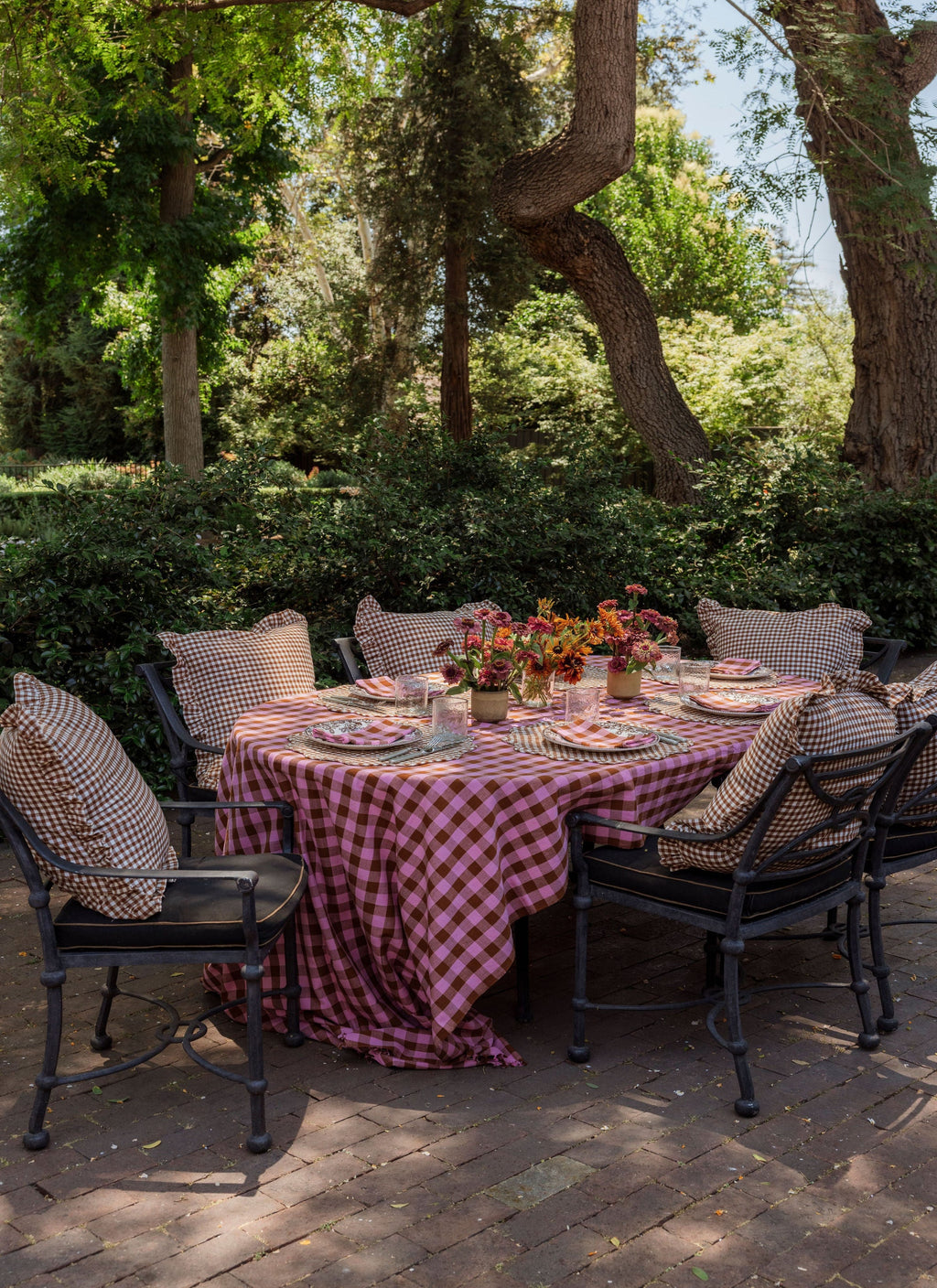 CANDY GINGHAM - Pink Tablecloth