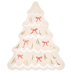 Christmas Tree With Bows Plates (x8)