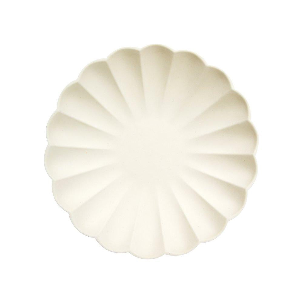 Large Cream Compostable Plates (x8)