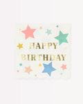 Happy Birthday Stars Small Napkins