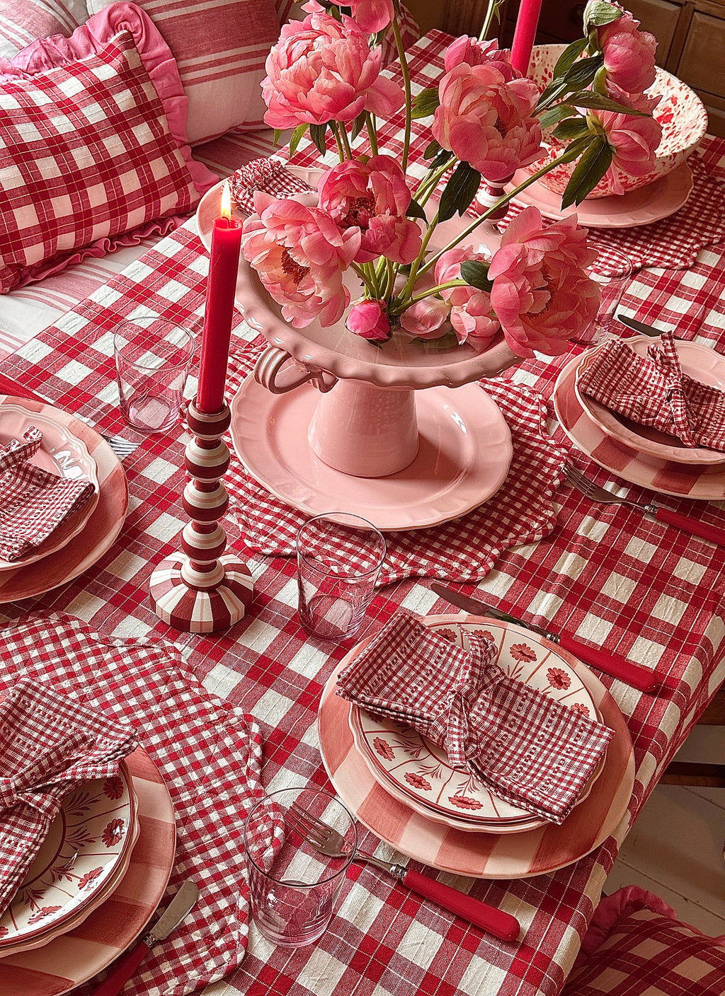 ANNABELLE PLAID - Red Tablecloth