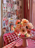 MINI GINGHAM - Red Scalloped Edge Placemat