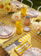 HTH x Domino MEDIUM STRIPE - Lemon & Sand Napkins