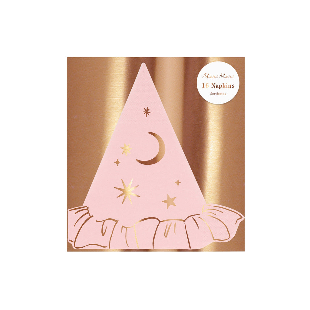 Pink Witch Hat Napkins (x16)