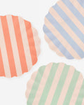 Stripy Reusable Bamboo Large Plates