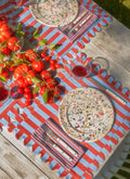 HTH x Domino MEDIUM STRIPE -  Tomato & Blue Placemat